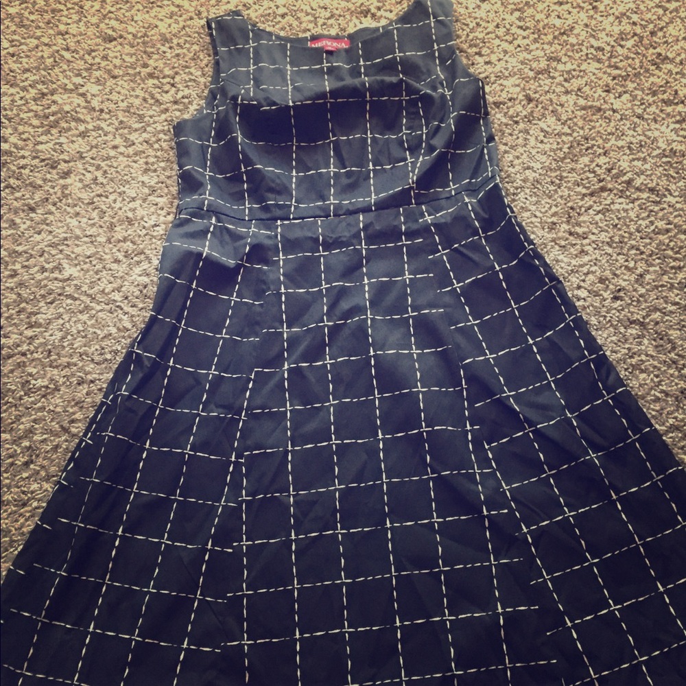 Black and white midi dress